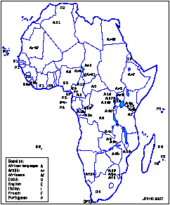 The distribution of Africa's new languages
